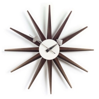 Vitra wall clock Sunburst - walnut 