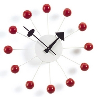 Vitra wall clock Ball - red 