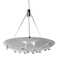 Terzani suspension lamp Tuttifrutti with swarovski strass white and ruby